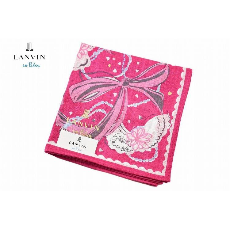 ランバン オン ブルー ハンカチ 1枚 レディース Lanvin En Bleu ホットピンク リボン プリント デザイン 女性 婦人 28 F7211 Selectshop Season 通販 Yahoo ショッピング