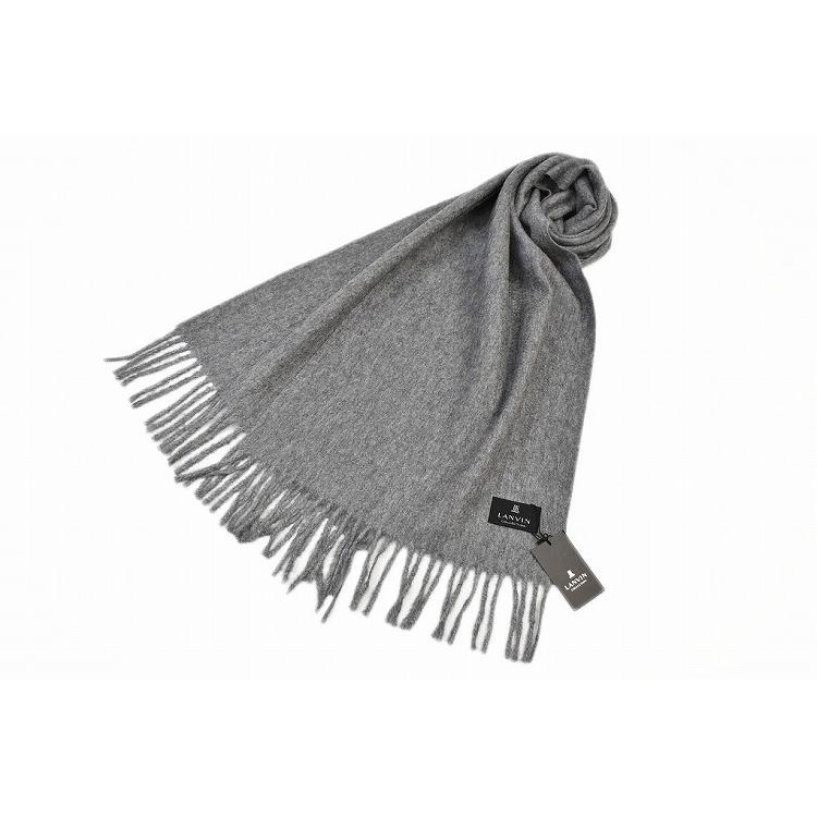 ブリヤンテス・レッド ランバン カシミヤ100% グレー マフラー - 通販