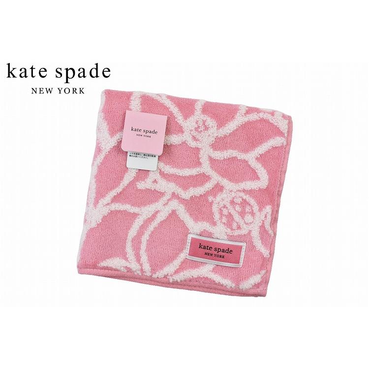 タオルハンカチ ブランド レディース ケイト スペード ニューヨーク 婦人 フラワー 花 女性 春先取りの 1枚 ピンク