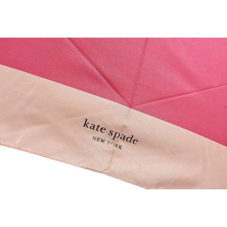 傘 ケイトスペード ニューヨーク 雨傘 折りたたみ 傘 レディース ブランド バイカラー デザイン ピンク 55cm 女性 婦人｜ssseason｜02