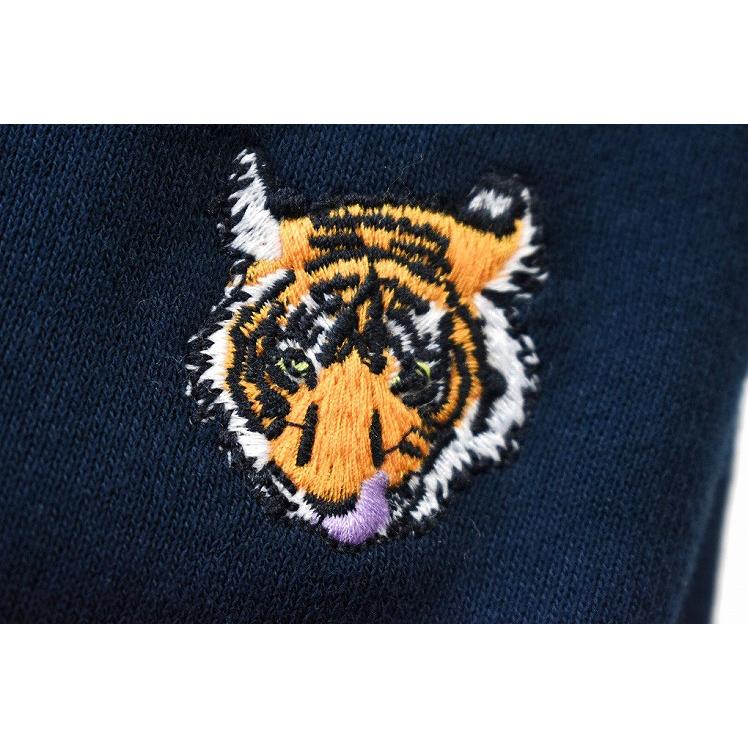 ルームウェア メンズ ポールスミス タイガー トラ 刺繍 マルチカラーライン 長袖 トップス M L LL 紺 ネイビー 薄手 ジップアップ ブルゾン