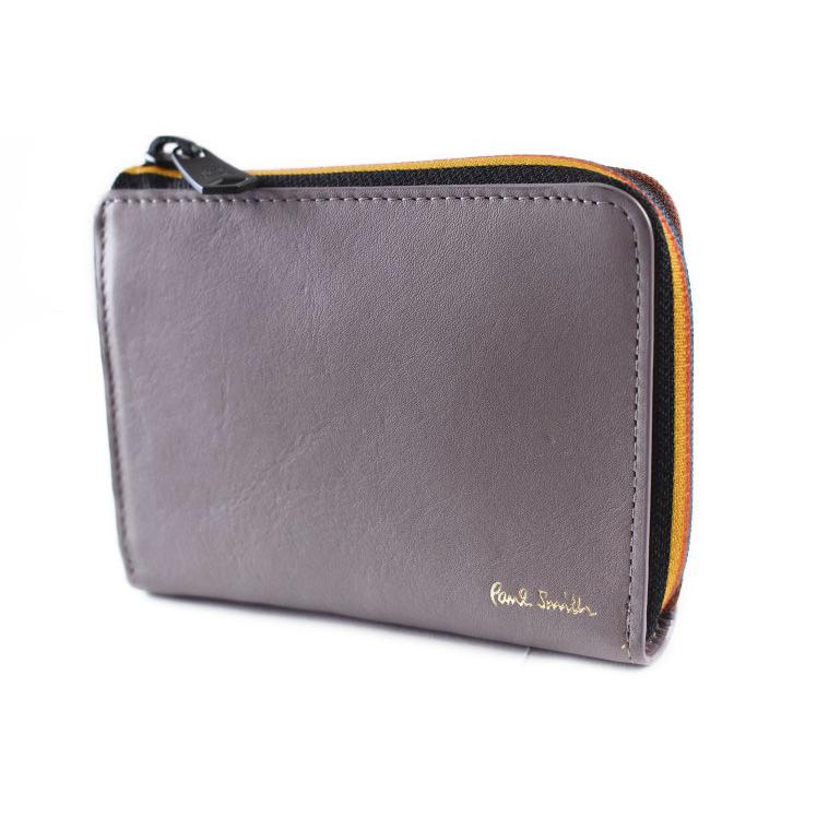 箱新品 ポールスミス 二つ折り財布 コンパクト レザー 財布　茶　70C834 Paul Smith（ポール・スミス） 二つ折り 財布 コンパクト ミニ財布 二