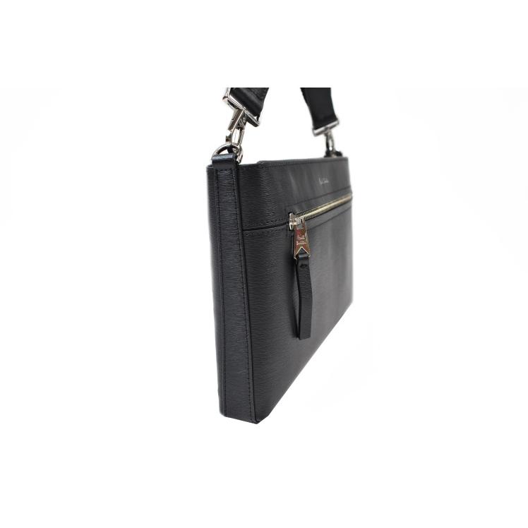 Paul Smith レザー ブラック ビジネスハンドバッグ ショルダーバッグ Paul Smith ビジネスバッグ ブラック/グレー - メルカリ