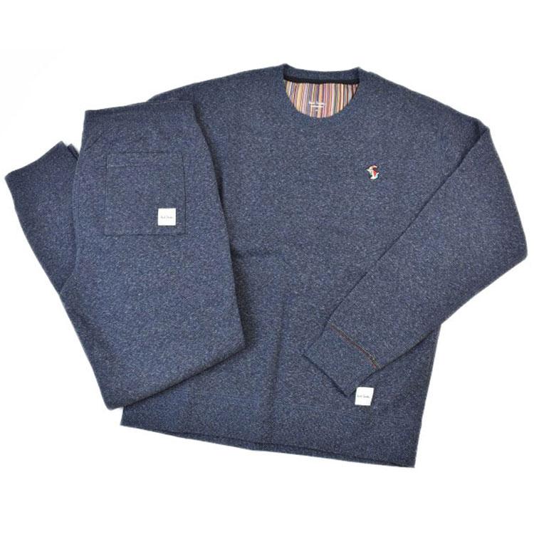 新品 ポールスミス 上下 セットアップ 裏起毛 ラビット刺繍 ネイビー Mサイズ Paul Smith（ポール・スミス） ルームウェア メンズ 上下 セットアップ