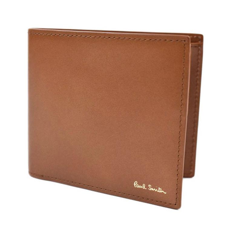 Paul Smith 二つ折り　財布　茶色　ブラウン　BPS564 Paul Smith（ポール・スミス） 財布 メンズ 二つ折り ブランド レザー