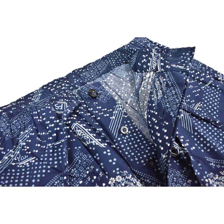 パジャマ メンズ ポールスミス バンダナ Bandana プリント 長袖 ロングパンツ 前開き 上下 セット ホームウェア M L LL 紺 ネイビー プレゼント ギフト 父の日