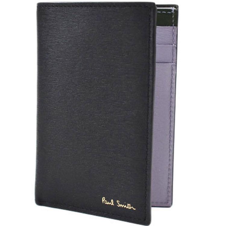 【新品未使用】Paul Smith ブラックレザー 名刺入れ Paul Smith（ポール・スミス） カードケース 名刺入れ メンズ 本革 革