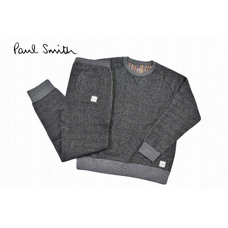 完売 ポールスミス ルームウェア メンズ ブランド 上下 セット セットアップ ストライプ スウェット パジャマ ホームウェア チャコール グレー 杢 男性 紳士 50 Off Studiostodulky Cz