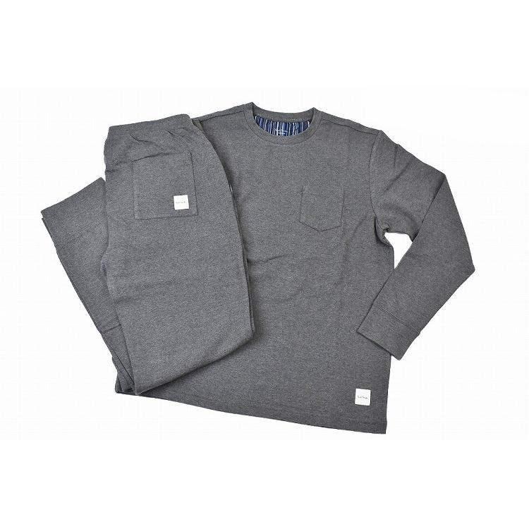 ポールスミス ルームウェア メンズ ブランド Paul Smith 薄手 上下 セット スウェット パジャマ ホームウエア 長袖 ロングパンツ M L Ll グレー 男性 紳士 オリジナル