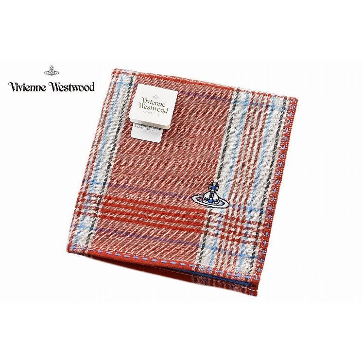 タオルハンカチ ブランド メンズ ヴィヴィアン ウエストウッド レッド ブルー チェック 1枚 ハンドタオル New限定品