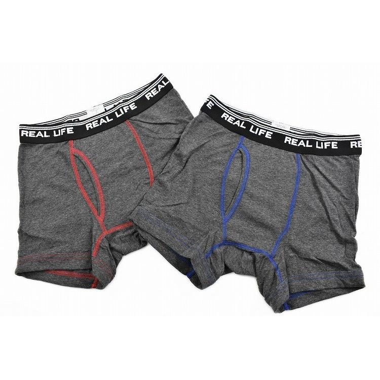 リアルライフ ボクサー パンツ 前開き 下着 メンズ ブランド 2枚 セット Real Life M L Ll グレー レッド 赤 ブルー 青 アンダーウェア 男性 紳士 70 W47 Selectshop Season 通販 Yahoo ショッピング