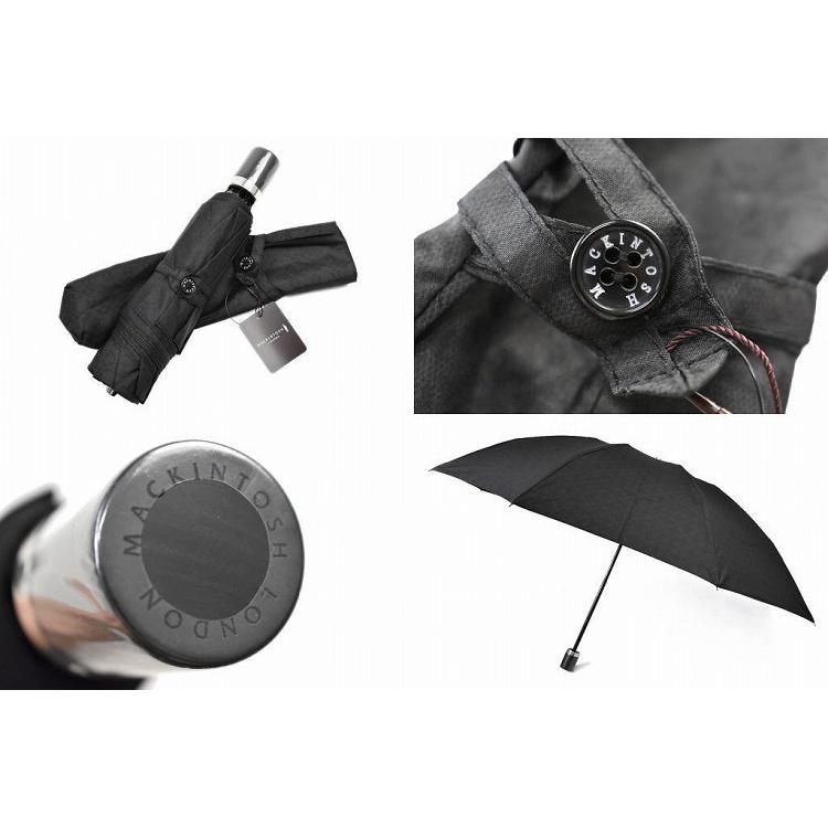 本店は Mackintosh ブランド メンズ 折りたたみ傘 雨傘 ロンドン マッキントッシュ London 紳士 55cm ブラック アンドリューパターン 雨傘 Raffles Mn