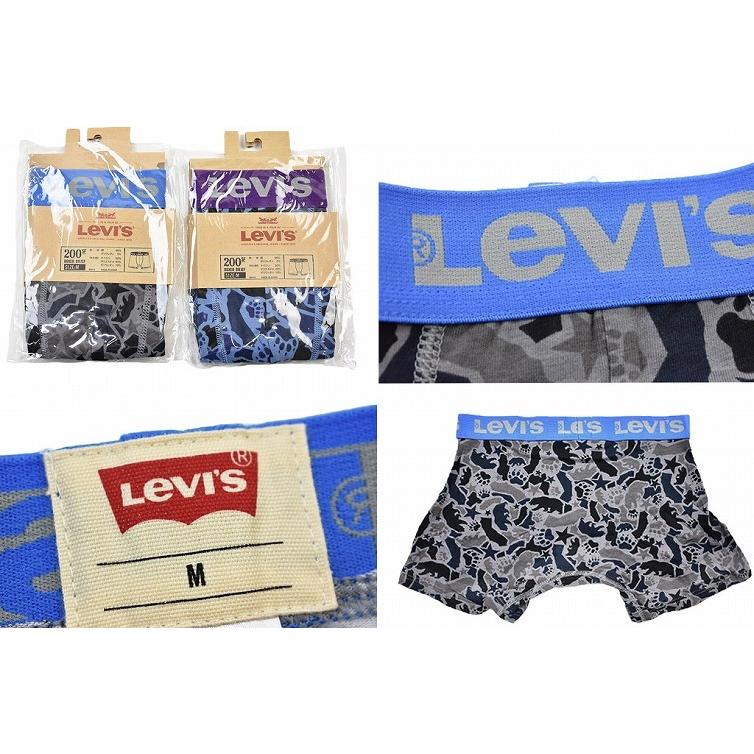 リーバイス ボクサー パンツ メンズ LEVI'S ベア カモフラプリント 2枚セット Mサイズ Lサイズ LLサイズ ネイビー ブルー 男性 紳士｜ssseason｜02