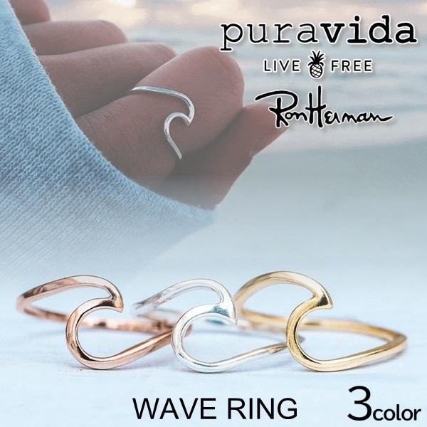 Puravida プラヴィダ Wave Ring ウェーブ リング シルバー ローズゴールド ゴールド Pura Vida メンズ レディース ユニセックス 夏 ロンハーマン アクセサリー S S Shop 通販 Yahoo ショッピング