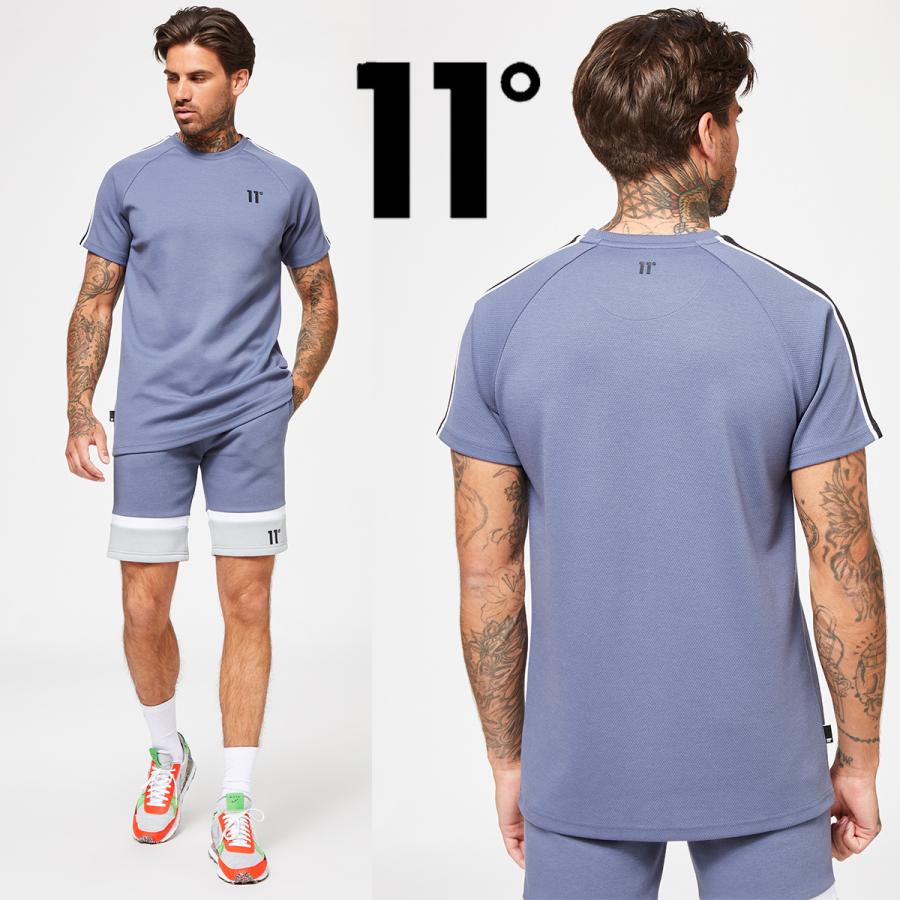 イレブンディグリーズ 11degrees セットアップ 上下セット Purple 紫 Tシャツ 半袖 ハーフパンツ ショーツ ショートパンツ メンズ イギリス サッカー 衣類 最も優遇