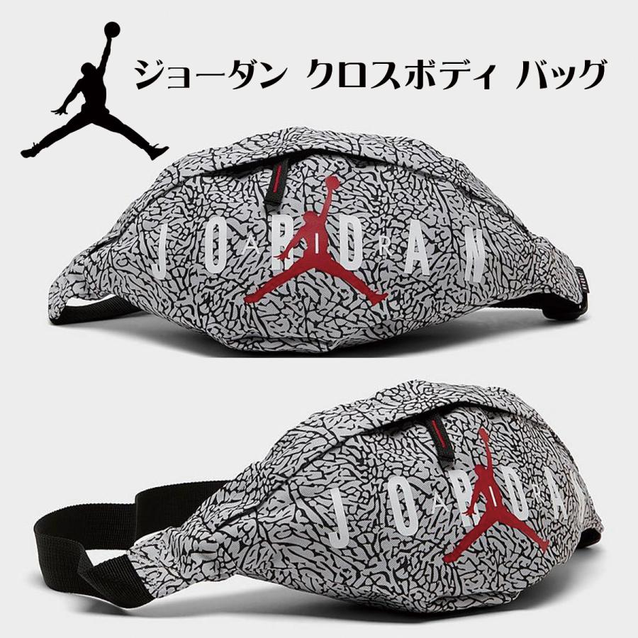 エアジョーダン AIR JORDAN ショルダーバッグ オールオーバー プリント クロスボディ バッグ かばん ウエストバッグ 斜めかけ 通勤