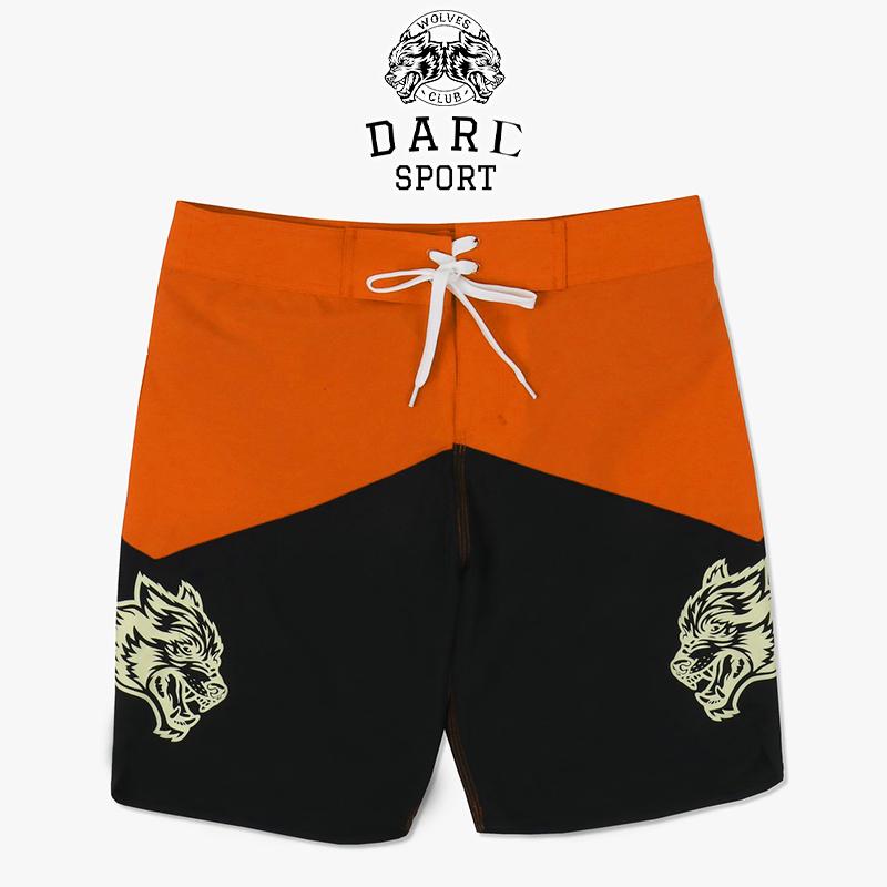 ダルクスポーツ Darcsport サーフパンツ ステージ ショーツ 水着 Wolves Ohana Stage Shorts In Black Rust ブラック オレンジ ハーフパンツ 短パン フィジーカ 売れ筋アイテムラン