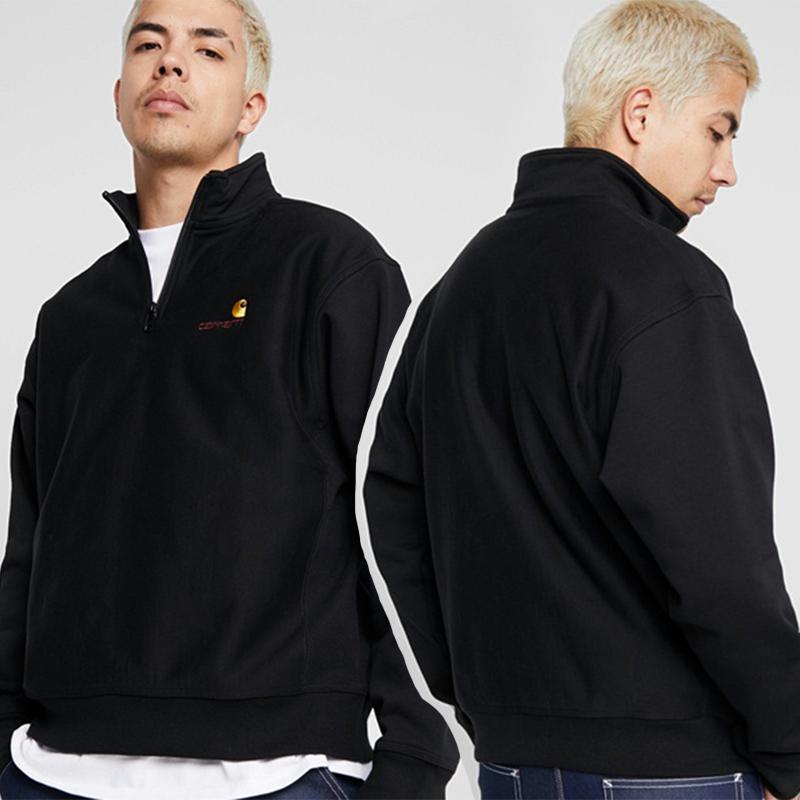 限定販売】 カーハート 正規 ワンポイント 刺繍 ハーフジップ