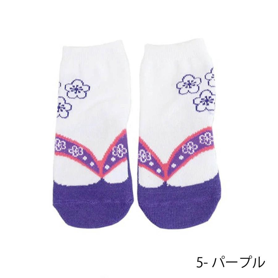 9-12cm 草履 足袋 ベビー ソックス 靴下 着物 袴ロンパース キッズ 紫