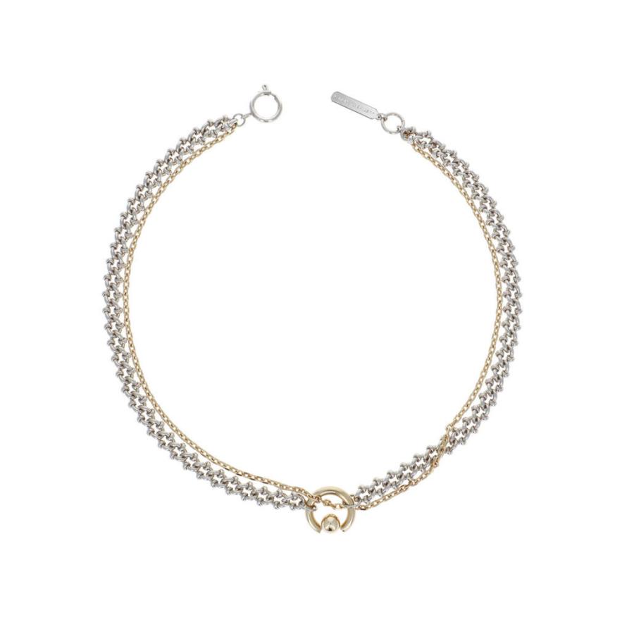 ジュスティーヌクランケ Justine Clenquet モリー ネックレス Molly necklace パラジウム チョーカー レディース メンズ[アクセサリー] パラジウム