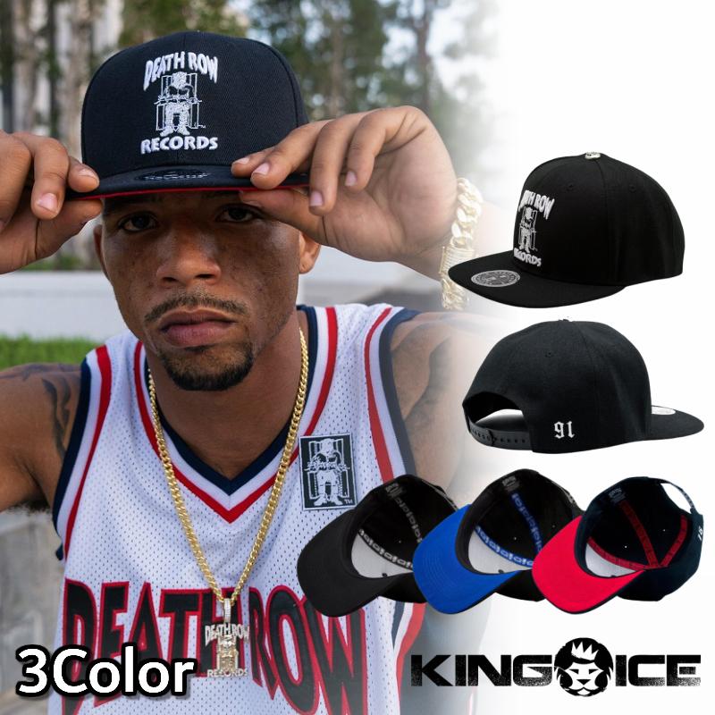 King Ice キングアイス キャップ 帽子 スナップバック デスロウレコード Death Row Records Flat Brim Baseball Hat ブラック 黒 コラボ メンズ 人気 ぼうし S S Shop 通販 Yahoo ショッピング