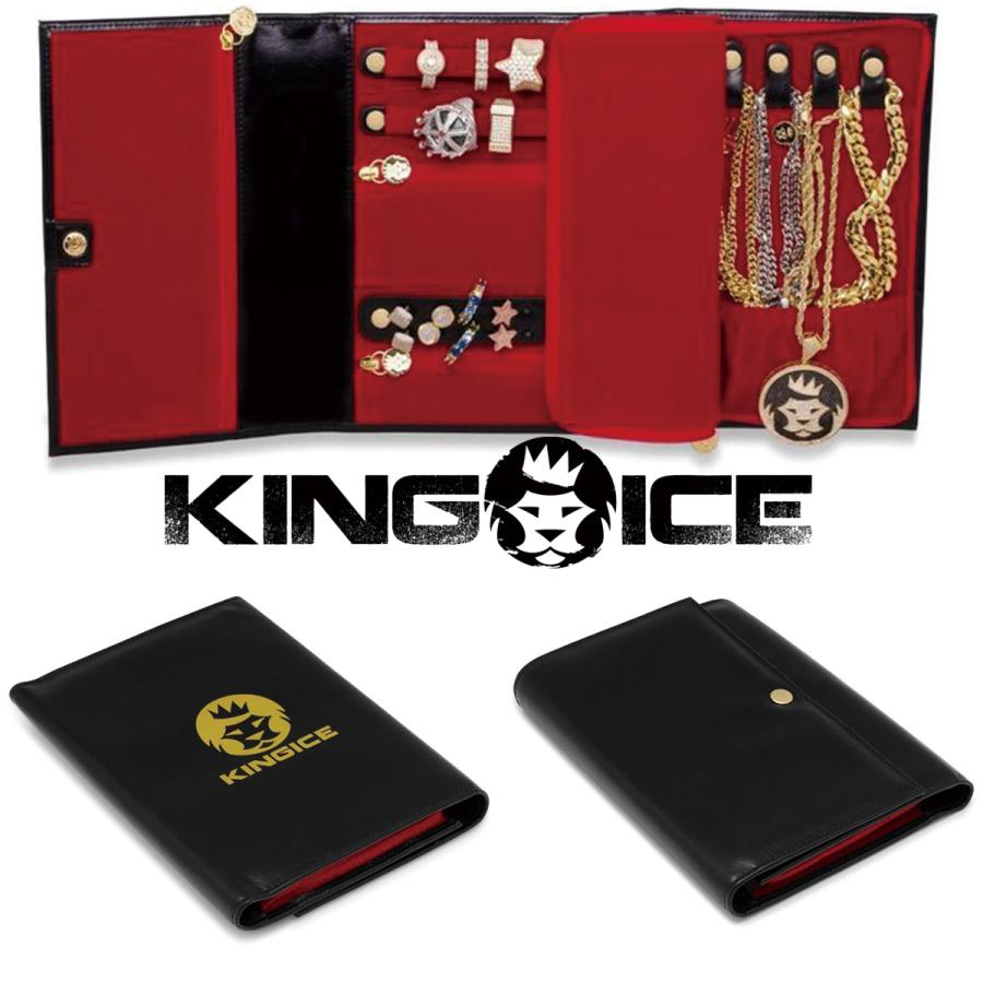 KING ICE キングアイス ジュエリー ケース JEWELRY TRAVEL CASE ファッション レザー ブラック 男女兼用 メンズ 人気[アクセサリ]