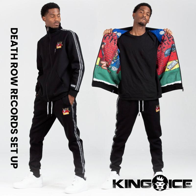 King Ice キングアイス 上下セット セットアップ Death Row Records Doggy Style ブラック 黒 コラボ トラックスーツ ジャケット ジョガーパンツ メンズ 人気 ス S S Shop 通販 Yahoo ショッピング