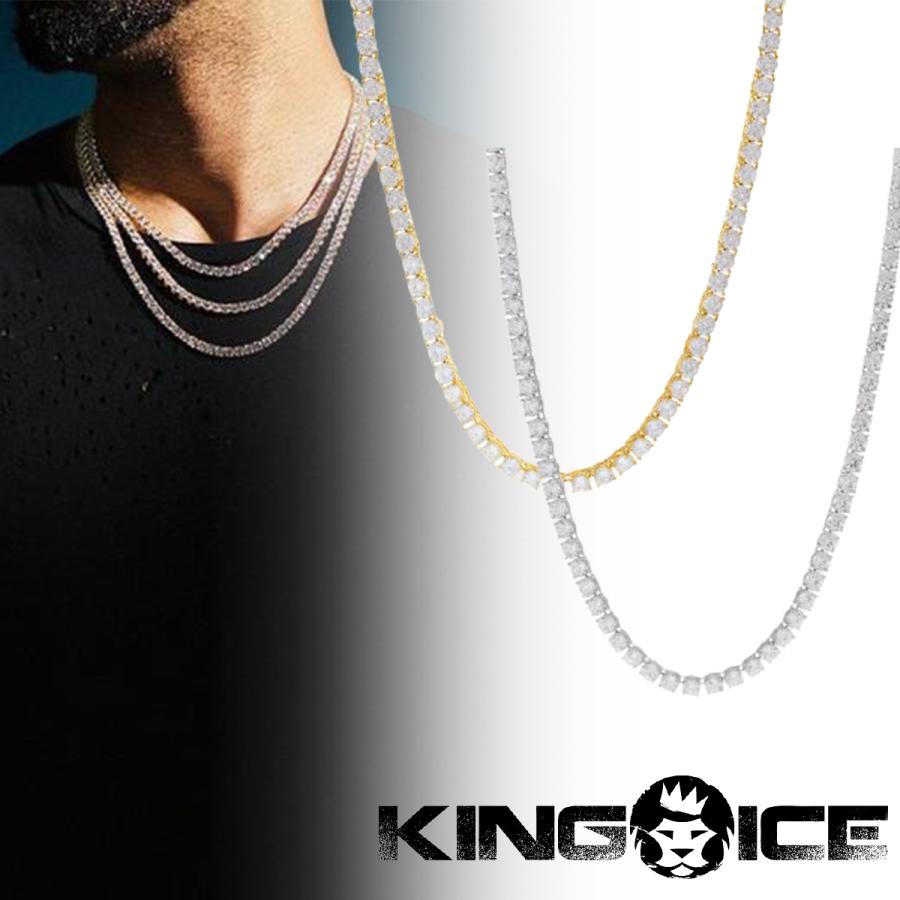 KING ICE キングアイス ネックレス チェーン 4MM TENNIS CHAIN 14kゴールド ホワイトゴールド 金 人気[アクセサリー]  :2600000110075:s.s shop - 通販 - Yahoo!ショッピング
