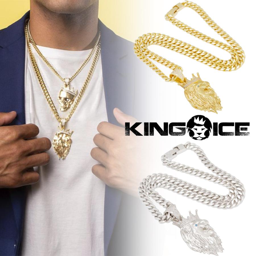 KING ICE キングアイス ネックレス 3D BOSS ROARING LION NECKLACE チェーン14kゴールド ホワイトゴールド 金  人気[アクセサリー] :2600000110133:s.s shop - 通販 - Yahoo!ショッピング