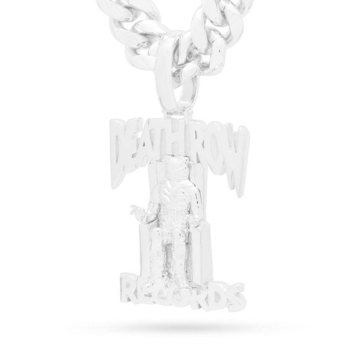 KING ICE キングアイス ネックレス チェーン デスロウレコード Lサイズ DEATH ROW RECORDS X KING ICE - DEATH ROW NECKLACE 14kゴールド 金 WHITE GOLD 人気[ア ROW KING ICE チェーン DEATH RECORDS WHITE GOLD