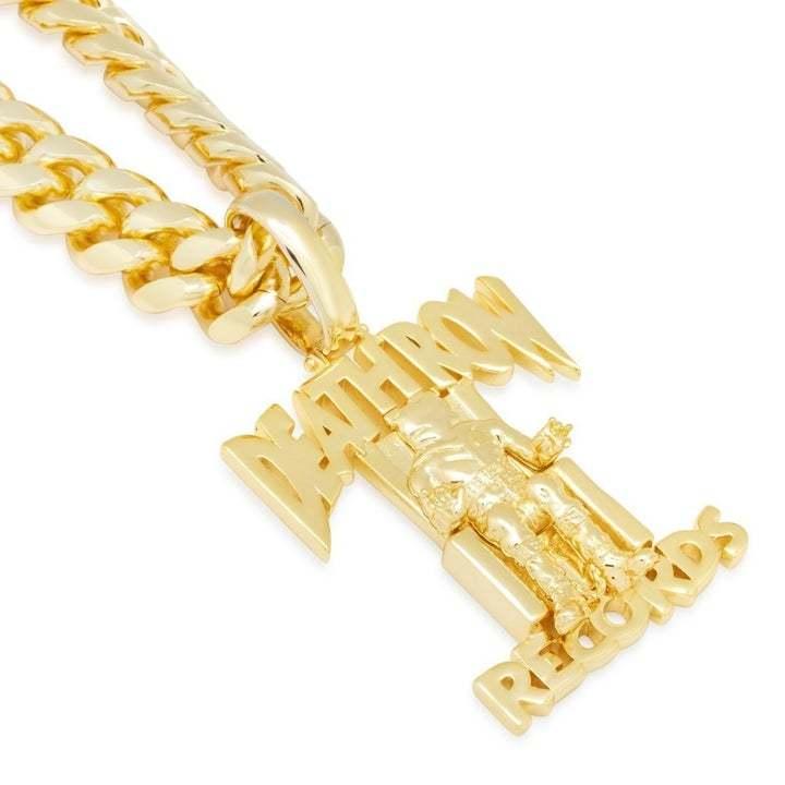 KING ICE キングアイス ネックレス チェーン デスロウレコード Lサイズ DEATH ROW RECORDS X KING ICE - DEATH ROW NECKLACE 14kゴールド 金 WHITE GOLD 人気[ア ROW KING ICE チェーン DEATH RECORDS WHITE GOLD