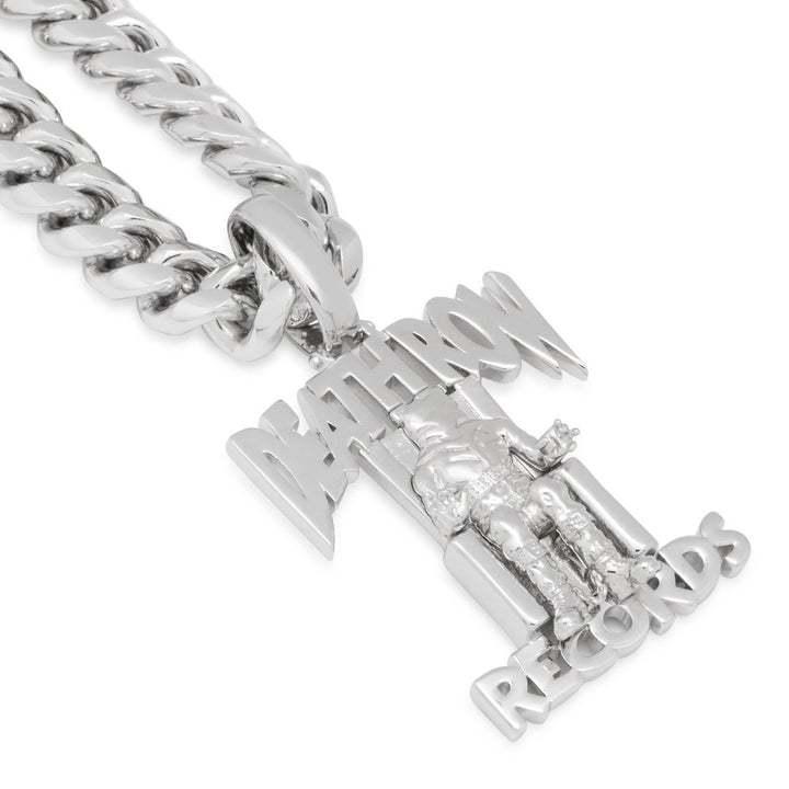 KING ICE キングアイス ネックレス チェーン デスロウレコード Lサイズ DEATH ROW RECORDS X KING ICE - DEATH ROW NECKLACE 14kゴールド 金 WHITE GOLD 人気[ア ROW KING ICE チェーン DEATH RECORDS WHITE GOLD
