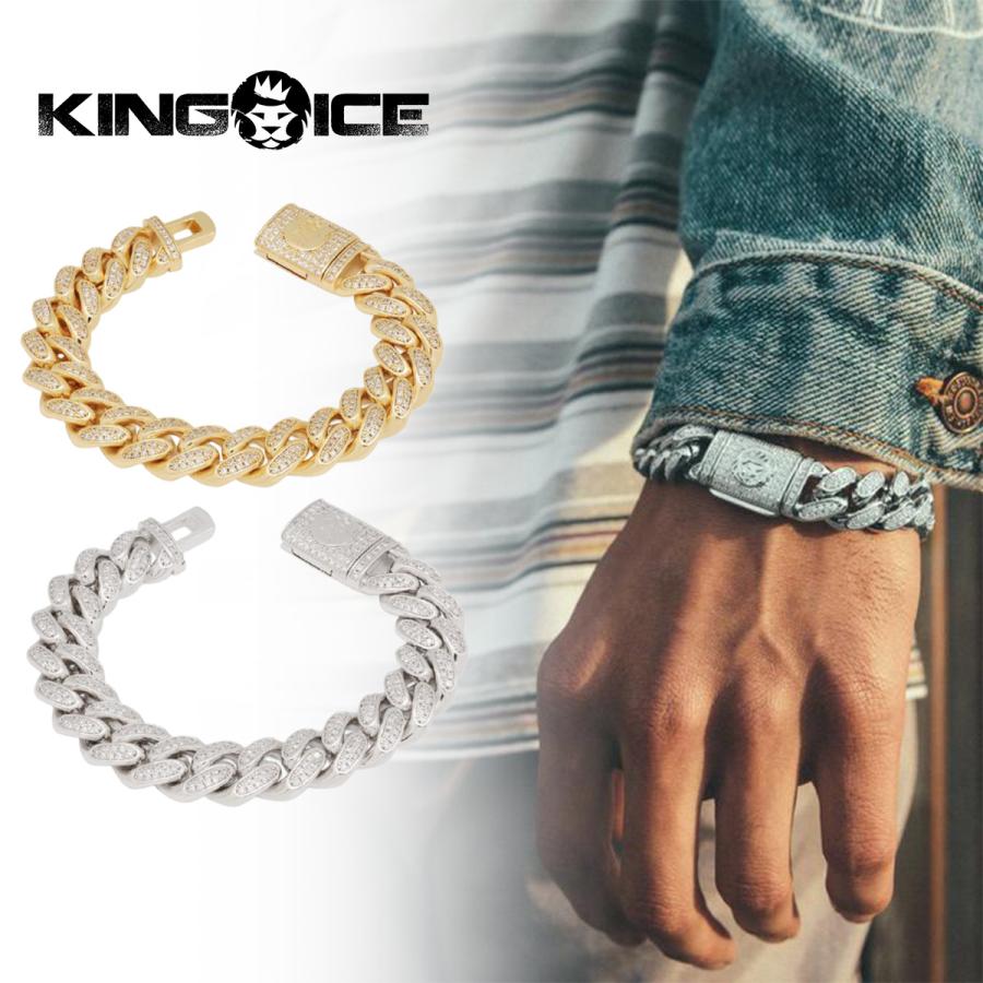 King Ice キングアイス ブレスレット 15mm Iced Miami Cuban Bracelet 14kゴールドメッキ ホワイトゴールドメッキ メンズ ブランド 人気 アクセサリー S S Shop 通販 Yahoo ショッピング