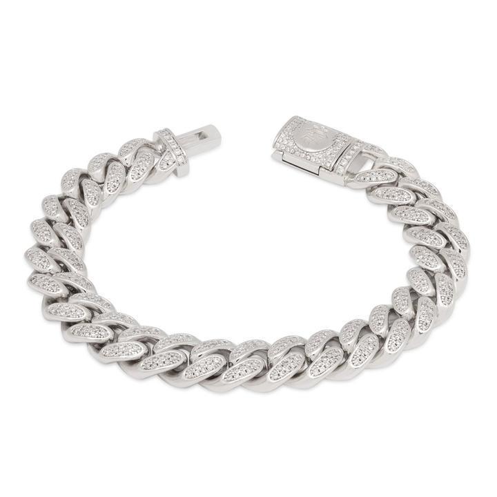 KING ICE キングアイス ブレスレット 12MM ICED MIAMI CUBAN BRACELET 14Kゴールドメッキ ホワイトゴールドメッキ メンズ ブランド 人気[アクセサリー]｜ssshop｜05