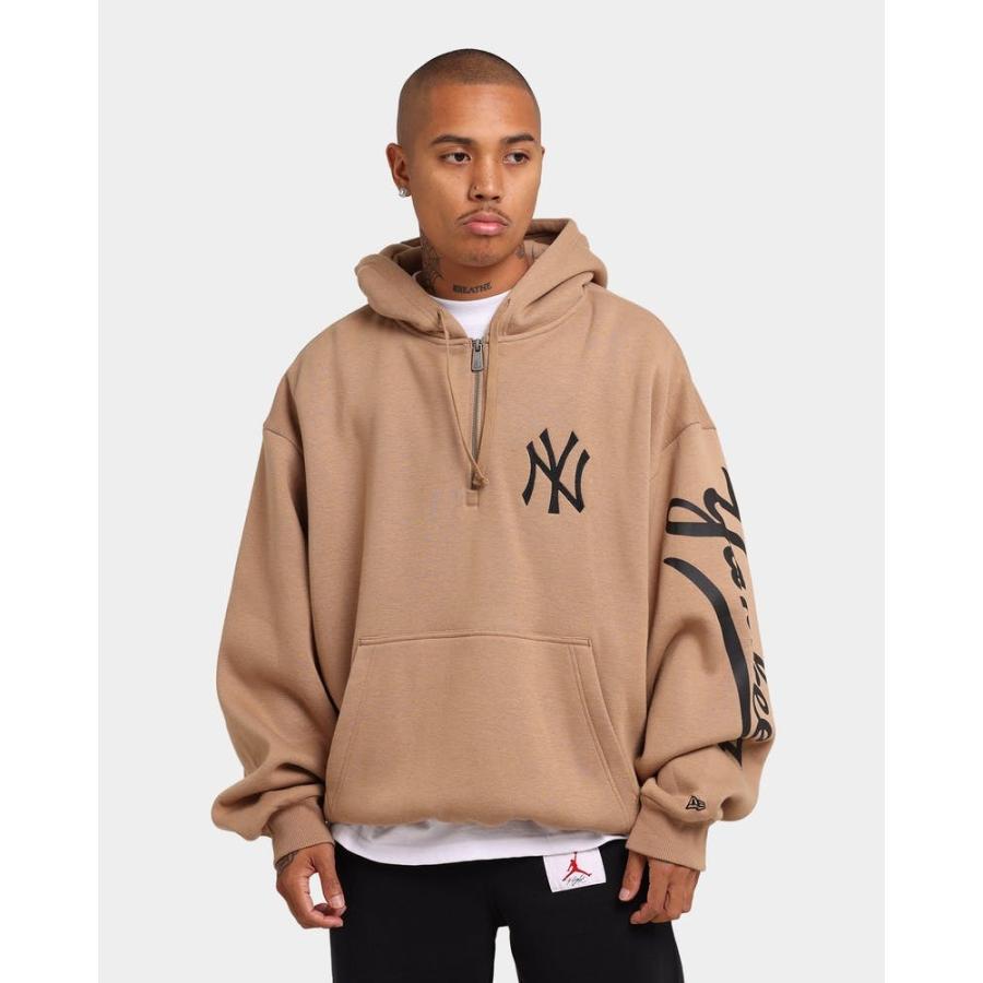 ニューエラ NEW ERA ハーフジップ パーカー スウェット Sleeve Script