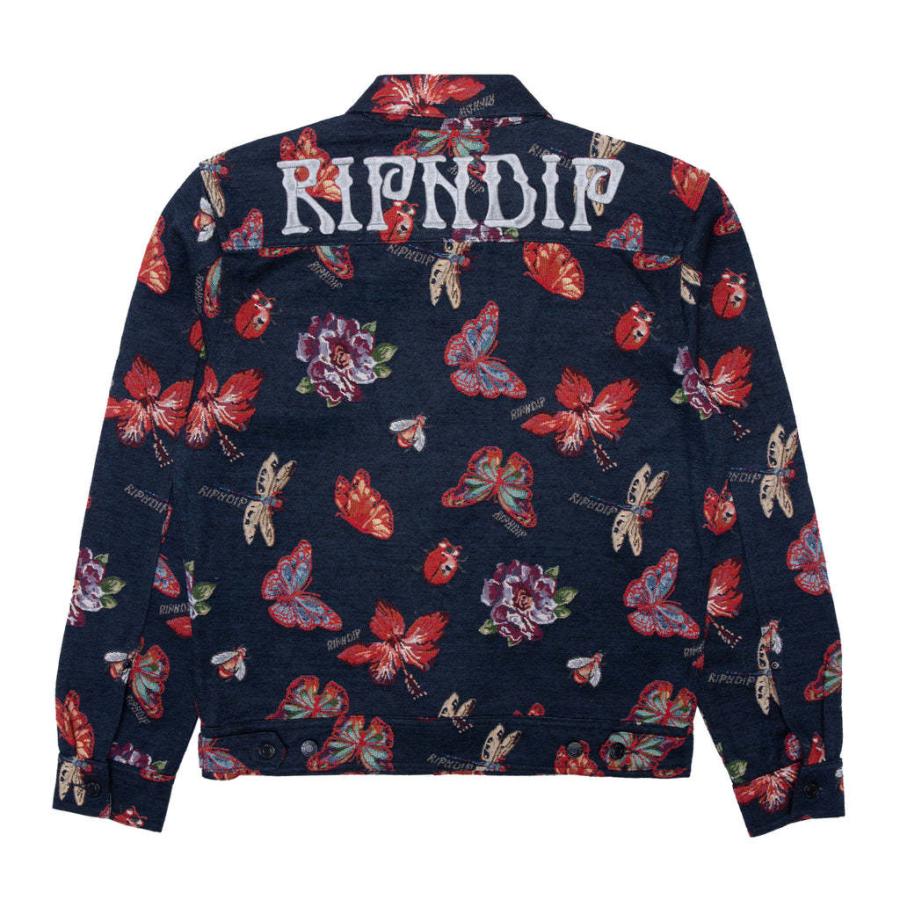 リップンディップ RIPNDIP デニムジャケット Monarch Butterfly Jacket ブラック ジージャン トップス アウター スケーター ストリート メンズ レディース Rip N リップンディップ RIPNDIP Butterfly ストリート