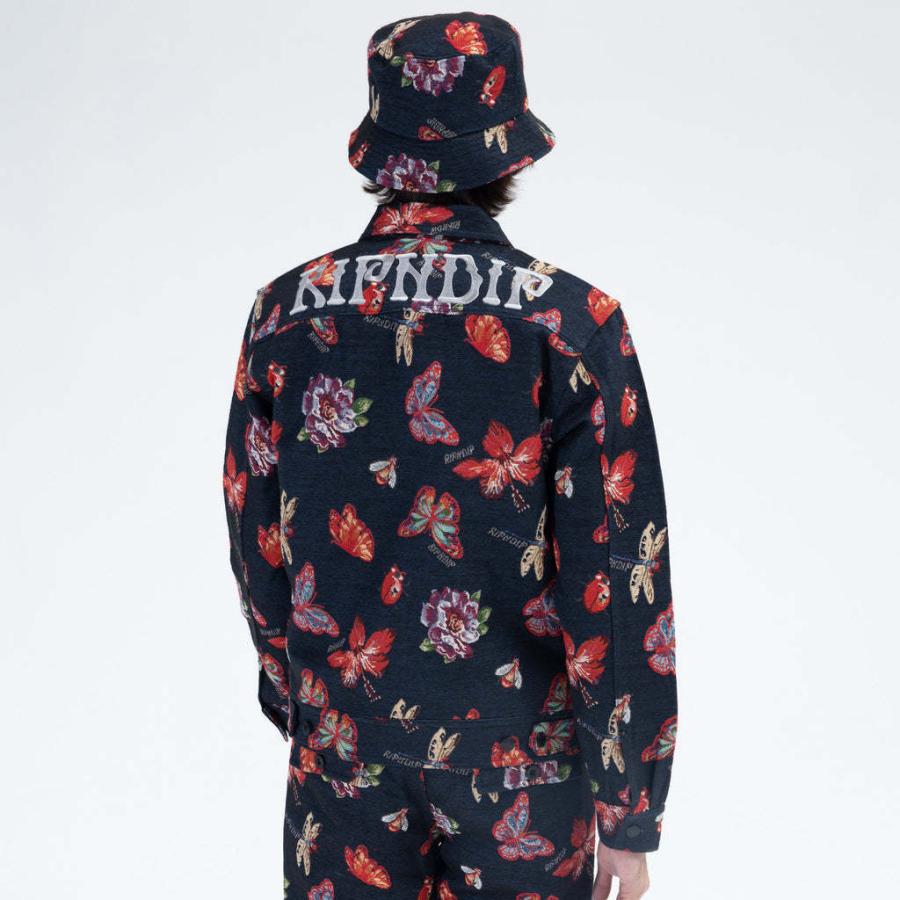 リップンディップ RIPNDIP デニムジャケット Monarch Butterfly Jacket ブラック ジージャン トップス アウター スケーター ストリート メンズ レディース Rip N リップンディップ RIPNDIP Butterfly ストリート