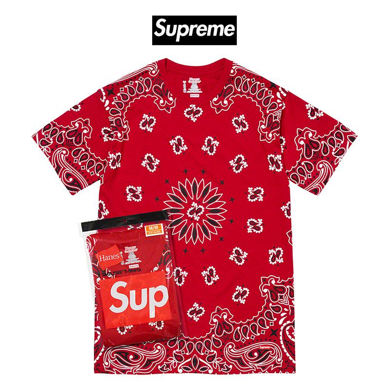 正規品 シュプリーム ヘインズ Tシャツ Supreme Hanes Bandana Tagless