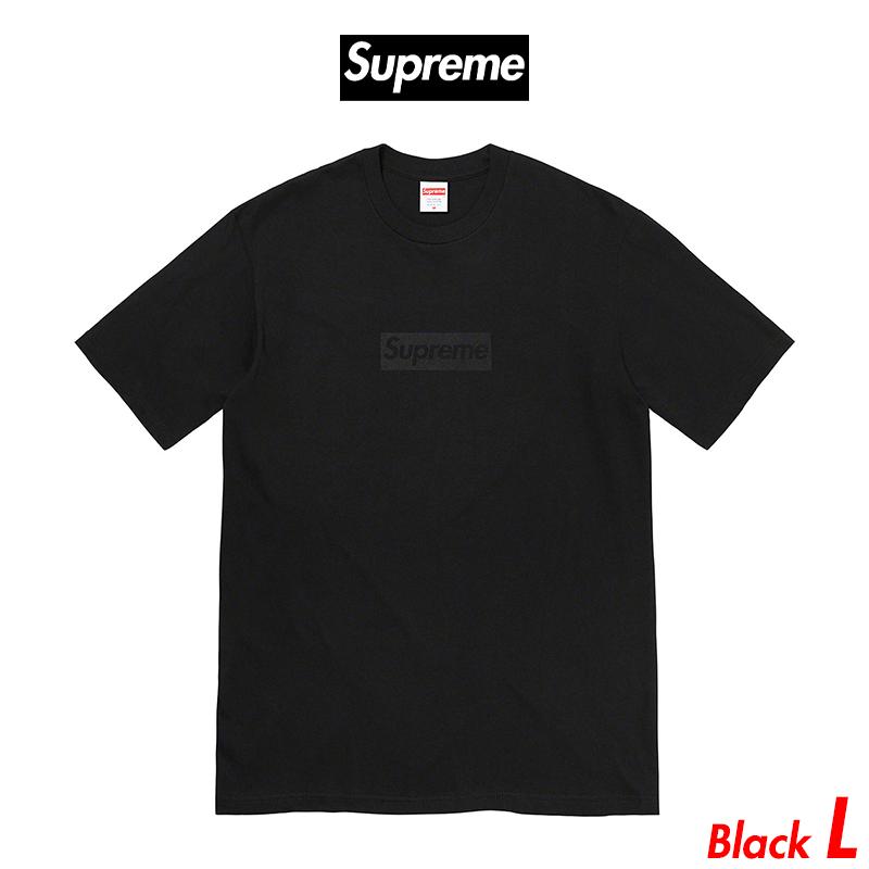正規品 シュプリーム Tシャツ     ブラック ボックスロゴ 半袖 ユニセックス 本物   [衣類 :  :    通販   !ショッピング