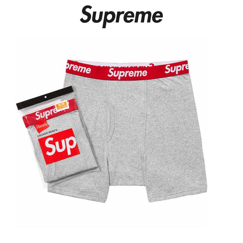 シュプリーム 2枚パック ボクサーパンツ Supreme Hanes Boxer Briefs 