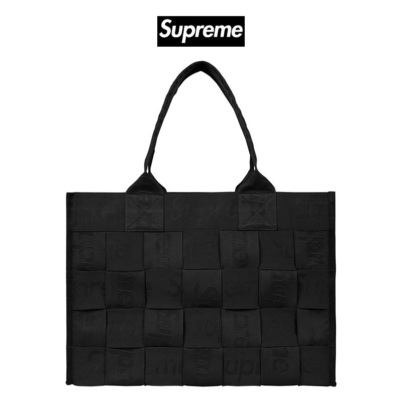 正規品 シュプリーム トートバッグ Supreme Woven Large Tote Black  