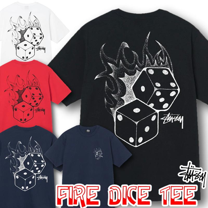 ステューシー Stussy Tシャツ 半袖 FIRE DICE TEE サイコロ ダイス 