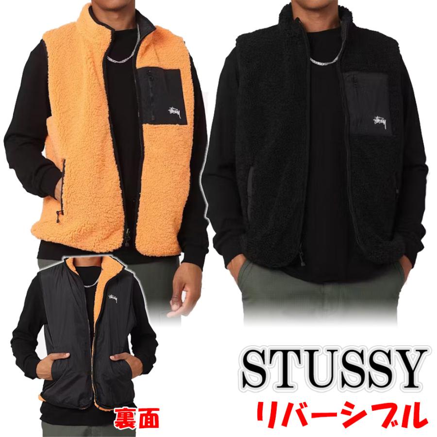 Stussy ステューシー ベスト リバーシブル Reversible Stock Sherpa Jacket ジップ ベスト 人気 トップス メンズ  ユニセックス 正規品[衣類] : 4100000050042 : WILLS - 通販 - Yahoo!ショッピング