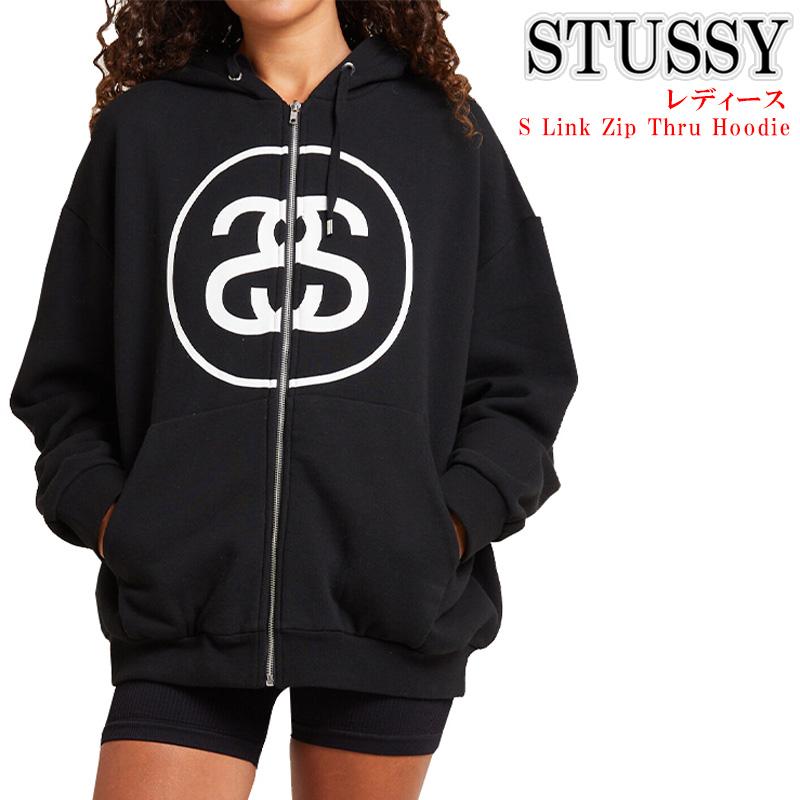 Stussy パーカー ステューシー S Link Zip Thru Hoodie Black ロゴ 