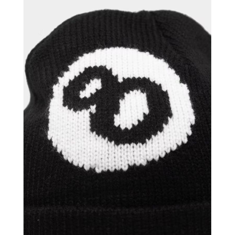 Stussy ニット帽 ステューシー ビーニー ブラック 8 Ball Pom Pom Beanie キャップ 帽子 メンズ 大人気 ロゴ  ユニセックス 正規品 ST7M0081 [帽子]