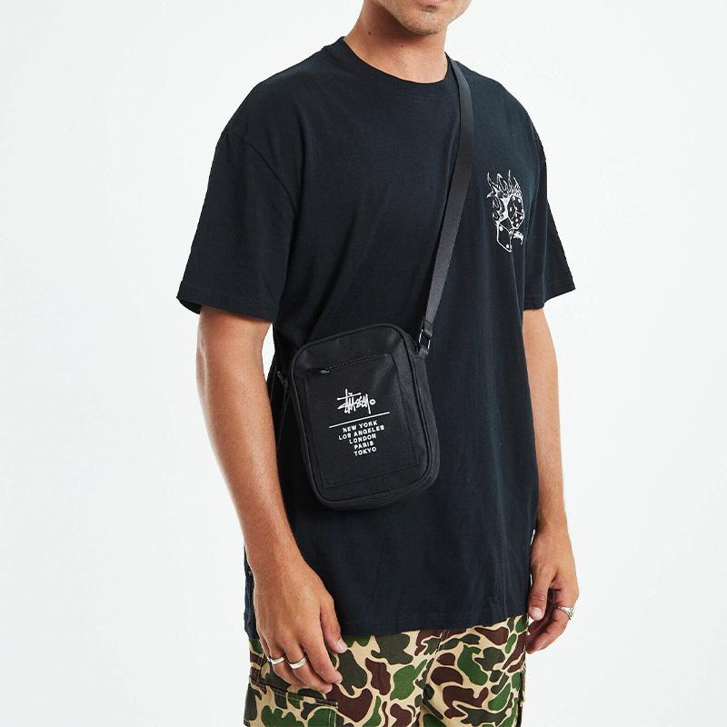Stussy バッグ ステューシー City Stack Messenger Bag Black 