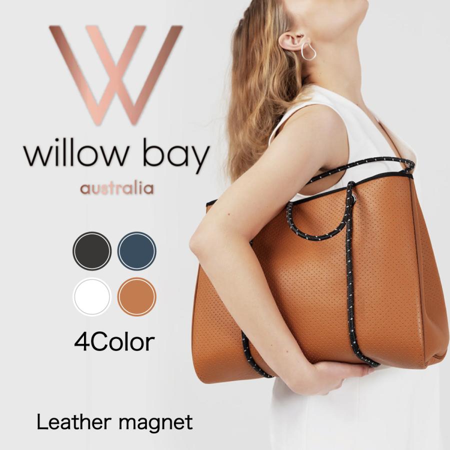 ウィローベイ Willow 63 以上節約 Bay Leatherlook Daydreamer 大容量 バッグ ポーチ付 マザーズバッグ ビーチ ウィロウベイ ネオプレン 旅行 トートバッグ マグネットタイプ