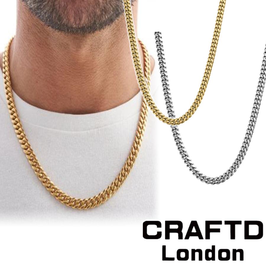 CRAFTD London ネックレス Cuban キューバン チェーン 8mm メンズ クラフトロンドン 50センチ 55センチ 18k