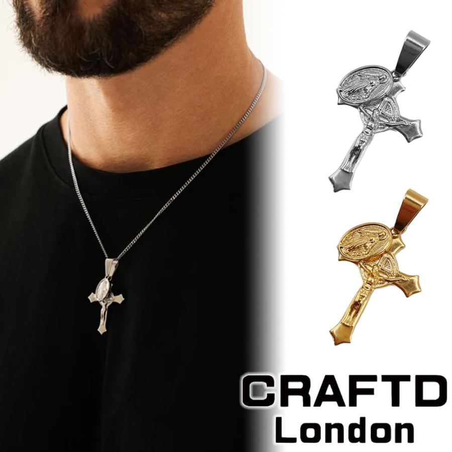 CRAFTD London ネックレス JESUS & MARY CROSS PENDANT ペンダント トップ メンズ クラフトロンドン