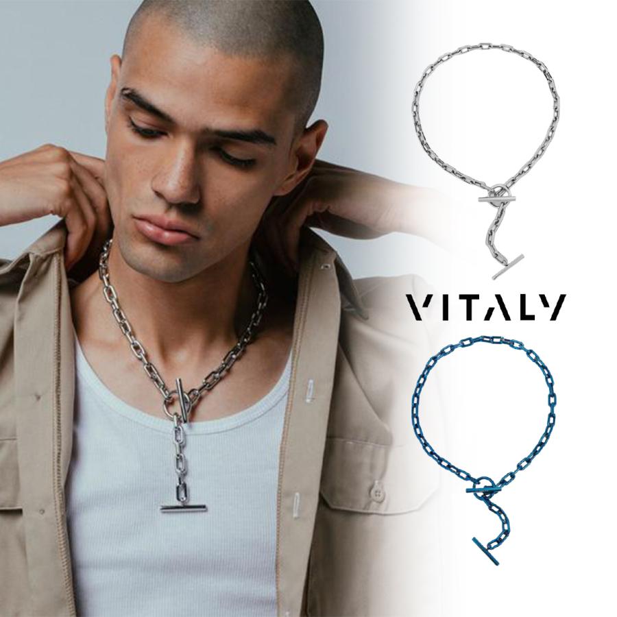 Vitaly バイタリー ネックレス Deadbolt ゴールド ブルー メンズ ユニセックス ステンレス鋼 金 人気 アクセサリー S S Shop 通販 Yahoo ショッピング
